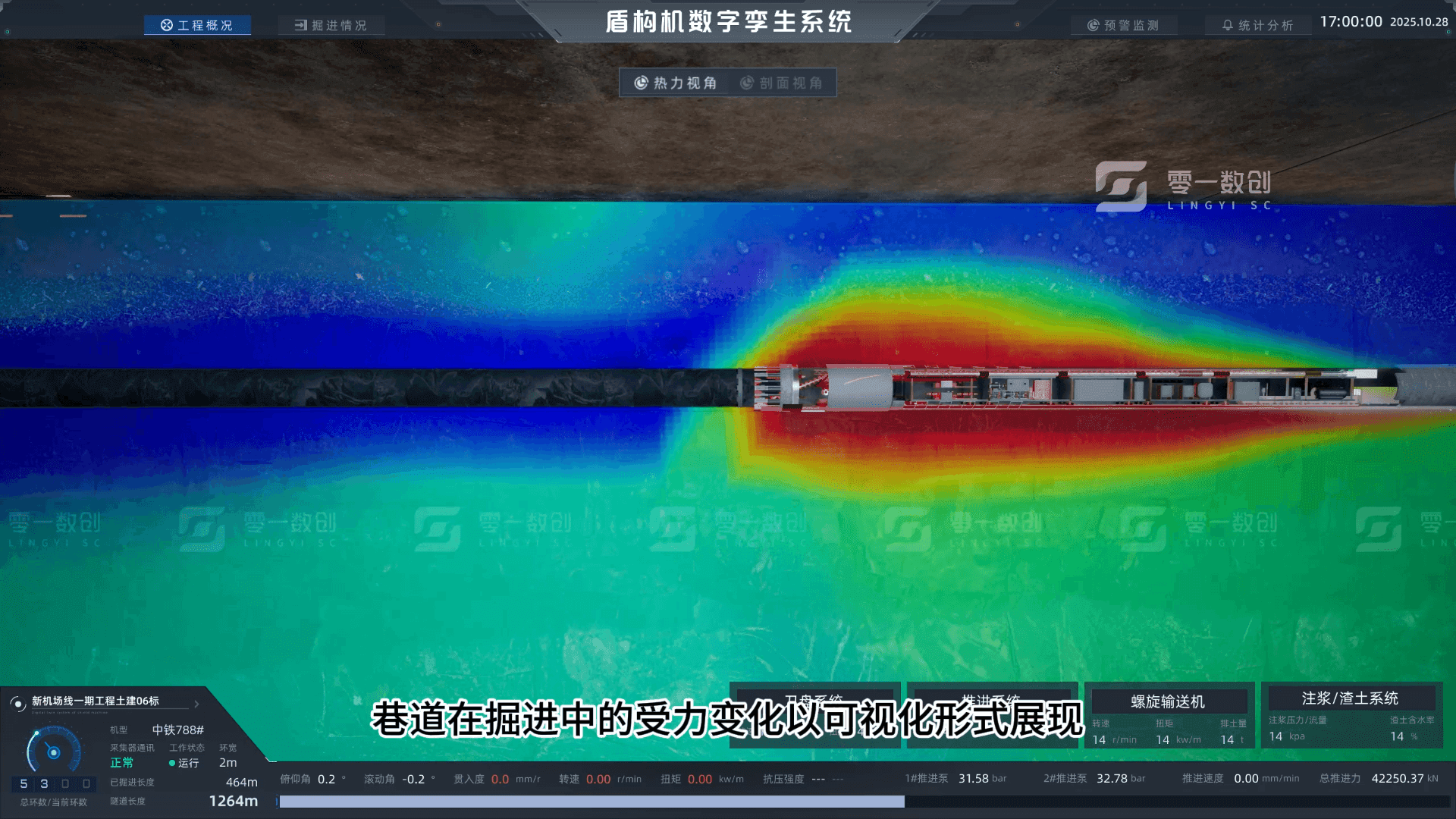 盾构机掘进数字孪生三维可视化系统