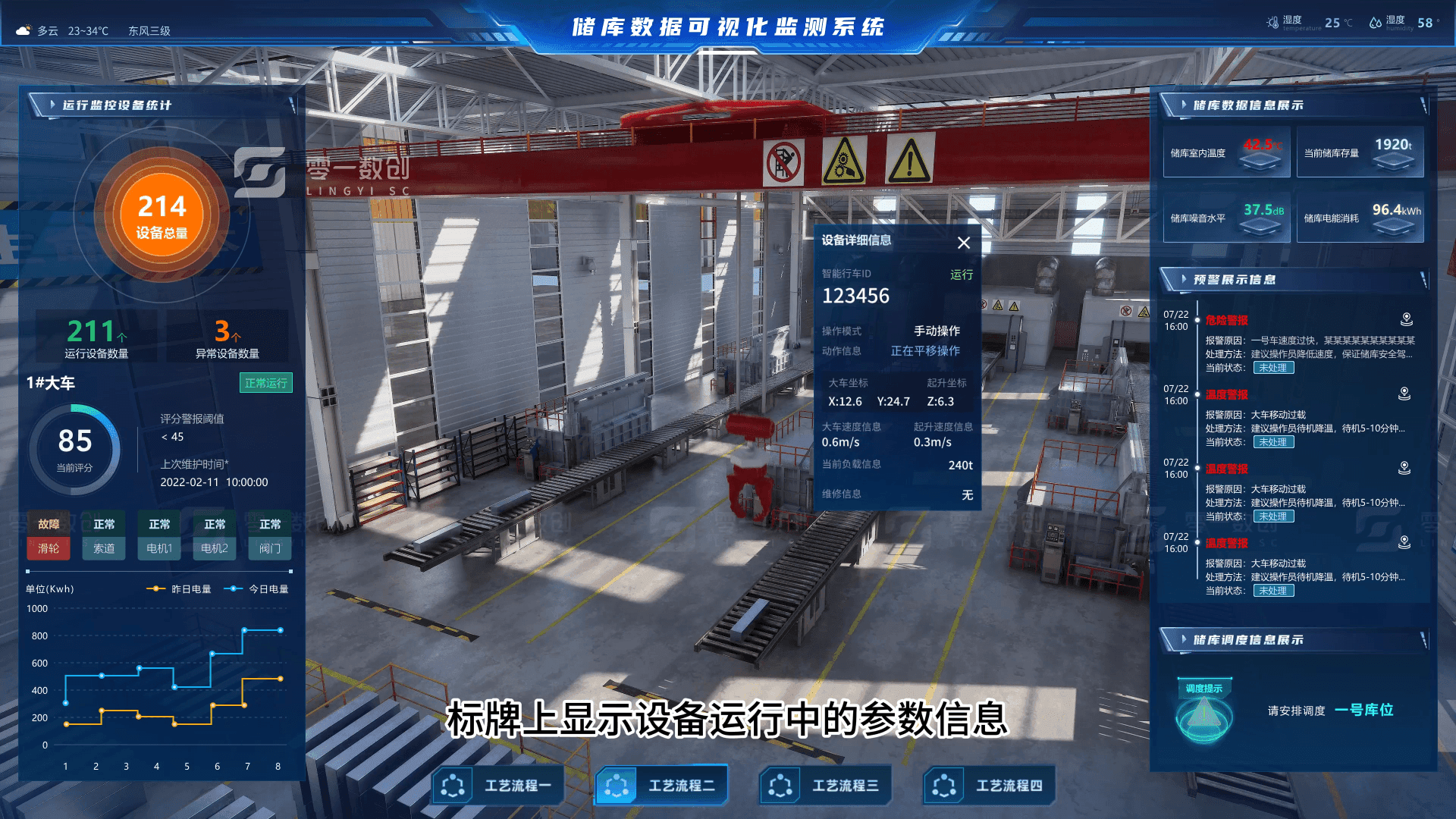 铝锭仓储三维监测管理系统